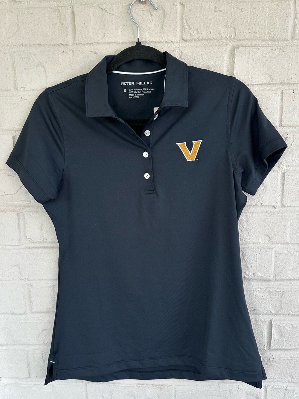 NWT Peter Millar Vanderbilt Commodores University Polo Size Small UPF 50+